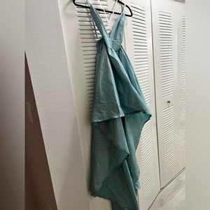A green dress